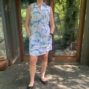 Columbia blue, pink and white dress for boating